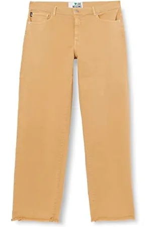 Moschino Damskie spodnie Boyfriend z marką Heart Back Tag Casual Pants, , 34