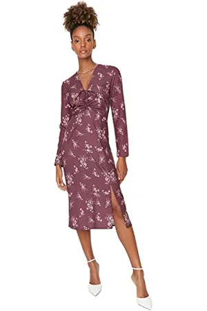 Trendyol Damska sukienka mini Shift Crew Neck Woven, , 40
