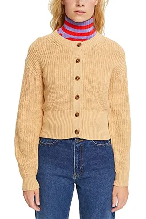 ESPRIT Damska kurtka z dzianiny 082EE1I328, 287/SAND 3, L