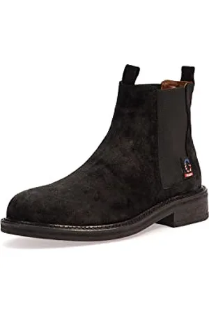 Guess Europe SAGL Męskie trampki Chelsea Bogen, czarne, 41 EU, , 41 EU