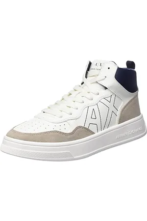 Armani Exchange Damskie sneakersy Seattle Mid z kontrastowym wyszywanym logo, , 41 EU