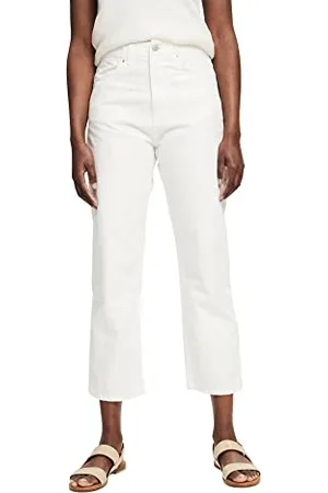ESPRIT Spodnie damskie 052EE1B308, 100/WHITE, regularne