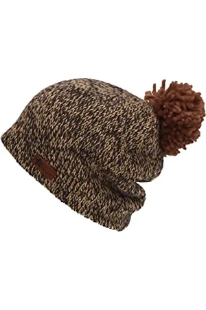 Sterntaler Chłopięca czapka beanie z pomponem, ciemnobrązowa, 51