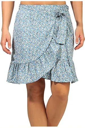ONLY Spódnica damska z efektem owijania, Aop: Two Tone Flower, XL