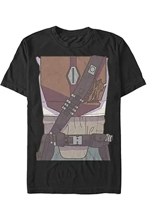 STAR WARS Unisex Drawn Costume Organic Short Sleeve T-Shirt, Black, S, , S