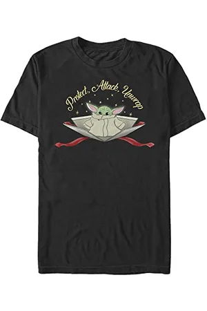STAR WARS Unisex Protect Attack Unwrap Organic Short Sleeve T-Shirt, Black, L, , L