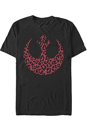 STAR WARS Unisex Rebel Cheetah Organic Short Sleeve T-Shirt, Black, S, , S