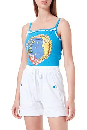 Moschino Womens Multicolor snap Buttons and Logo Casual Pants, , 40
