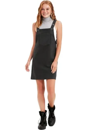 Trendyol Damska sukienka damska Young Mini Jile Square Collar Woven, , 40