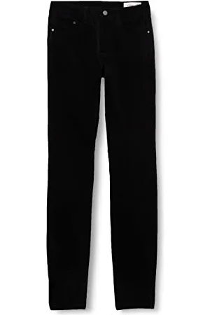 s.Oliver Women's 2122170 spodnie sztruksowe, slim fit, czarne, 34/30, czarny, 34