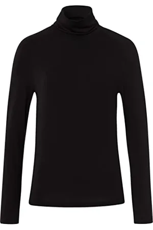 Brax Damski styl FEA LAB Sporty Jersey koszulka z golfem, czarna, 42