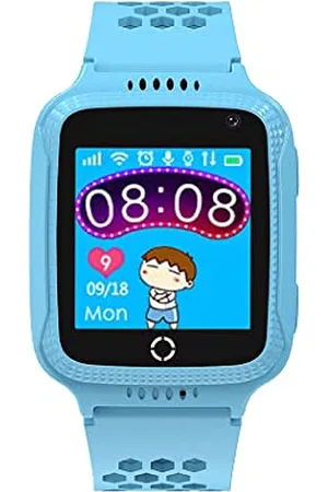 Celly Kidswatch – wodoszczelny zegarek na telefon dla dzieci – 4G, połączenia telefoniczne, wiadomości, tryb szkolny, funkcja SOS, GPS, kamera i krokomierz, , normalny, Nowoczesny