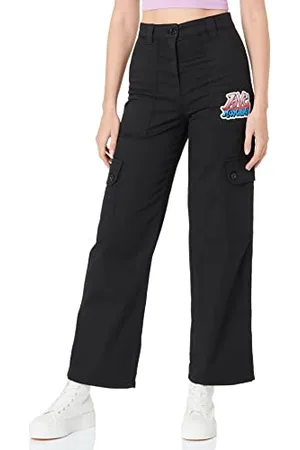 Moschino Damskie spodnie streczowe z haftem graffiti, , 40
