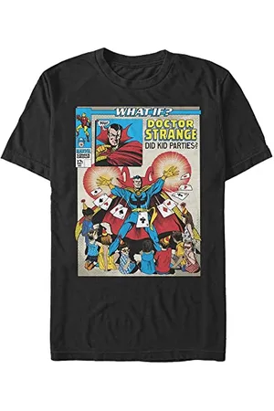 Marvel Unisex Avengers Classic-Whatif Strange Kids Party Organic Short Sleeve T-Shirt, Black, XL, , XL
