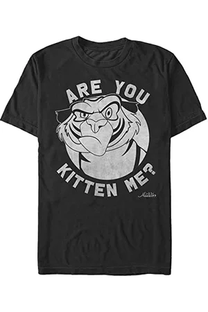 Disney Unisex Aladdin-Rajah Angry Organic Short Sleeve T-Shirt, Black, L, , L
