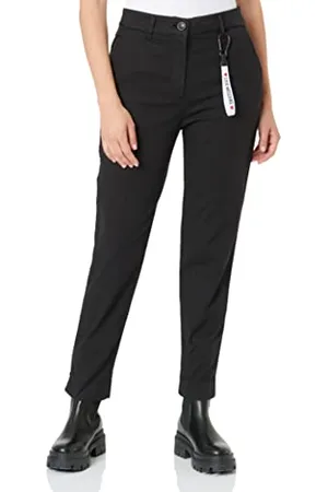 Moschino Damskie spodnie ze stretchu z gadżetem na co dzień, , 46