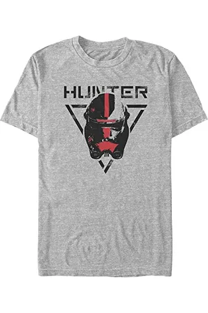 STAR WARS Unisex Hunter Organic Short Sleeve T-Shirt, Melange Grey, XL, , XL