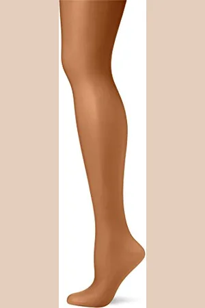 Pretty Polly Damskie rajstopy nylonowe z połyskiem, 10 DEN, czarne (ledwo czarne), S, , S