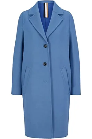 HUGO BOSS Damski C Coluise3 elegancki płaszcz z mieszanki wełny z dodatkiem kaszmiru i strukturą twill, , 44