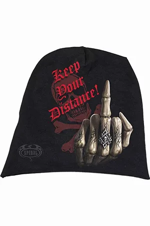 Spiral Bone Finger - Lekkie bawełniane czapki czarne, , L