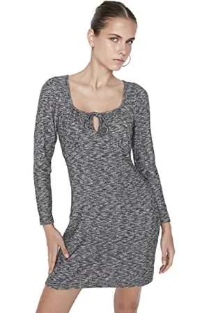 Trendyol Damska mini bodycone, tkana sukienka, , L