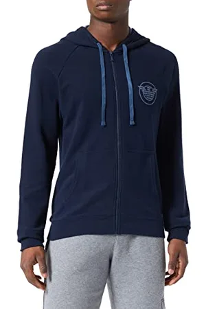 Emporio Armani Męska bluza z kapturem Comfort Stretch Terry Zip Up, , S