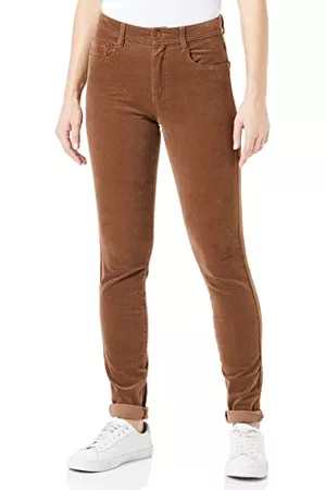 s.Oliver Kobieta Sztruksowe - Women's 2122170 spodnie sztruksowe, slim fit, brązowe, 34-34 (DE), brązowy, 34