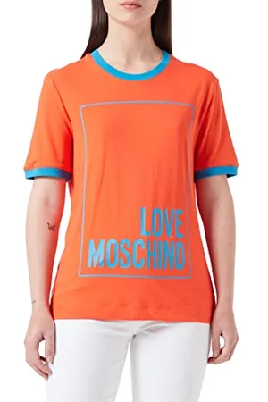 Moschino Damska koszulka bawełniana z logo Box Print, , 38 PL