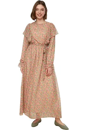 Trendyol Frau Modest Maxi sukienka bluzkowa, krój regularny, skromna sukienka, , 36