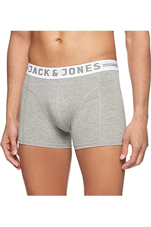 JACK & JONES Męskie bokserki Jacsense Trunks Noos., jasnoszary melanżowy, XL