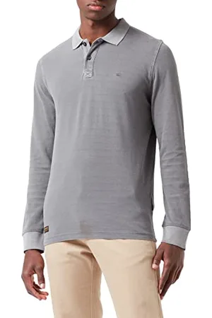 Camel Active Męska Koszulka Polo, Szary Stone Grey, S