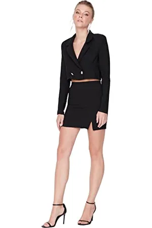 Trendyol Damska spódnica mini Bodycon Bodycon z tkaniny, , L