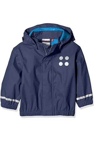 KABOOKI LEGO Wear Justice 101-RAIN kurtka przeciwdeszczowa dla chłopców, niebieski (Dark Navy 589), 92 cm