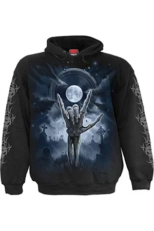 Spiral GRIM ROCKER - Bluza z kapturem - czarna - S