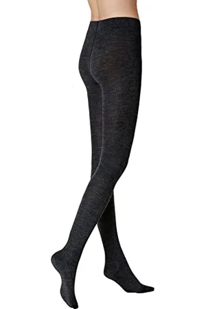 Kunert Damskie skarpety do kolan z miękkiej wełny, 100 DEN, szare (Anthracite Mel 4050), 6/8, , 39-42 EU