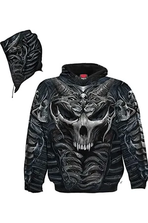 Spiral Skull Armour - Bluza z kapturem Allover Black, , S