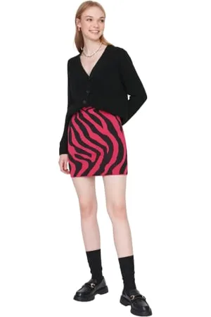 Trendyol Damska mini bodycon Basics koszulka, , M