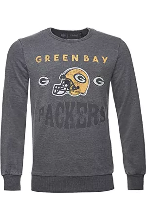 Recovered Clothing Bluzy sportowe - NFL Green Bay Packers retro bluza do futbolu amerykańskiego - węgiel drzewny - oficjalna licencja - styl vintage, męski/unisex, Wielokolorowy, S