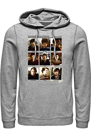 Stranger Things Unisex Hawkins High Hoodie Hooded Bluza, Heather Grey, L, , L