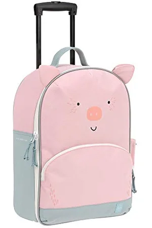 LÄSSIG LÄSSIG About Friends walizka podróżna dla dzieci z drążkiem teleskopowym i kółkami od 3 lat, 45 cm, 17 l, , 45 cm, Bo Pig