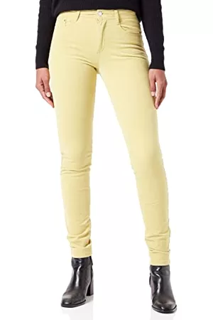 s.Oliver Kobieta Sztruksowe - Damskie spodnie sztruksowe 2122170 Slim Fit, żółte, rozmiar 48, żółty, 48