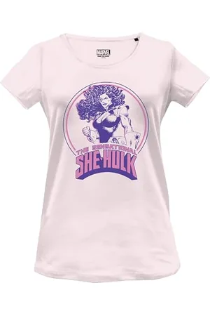 Marvel WOMARCOTS022 T-Shirt, Pink Pale, XXL Kobiety, , XXL