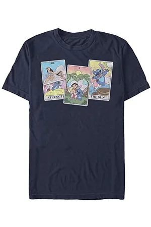 Disney Uniseks Lilo & Stitch Lilo Stitch Tarot Organic Short Sleeve T-shirt, , XXL