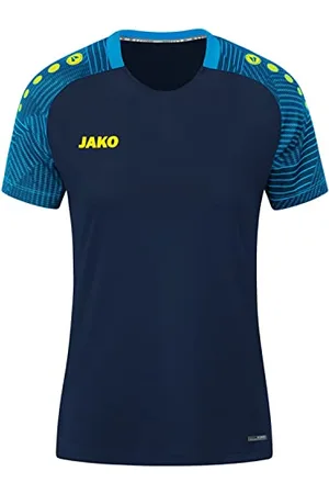 Jako Damski T-Shirt Performance, Aqua/biały/Marine, 34-36, 6197