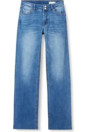 QS by s.Oliver Spodnie Damskie, Dżinsy Karolin Comfort Fit, Niebieskie Denim, 3234