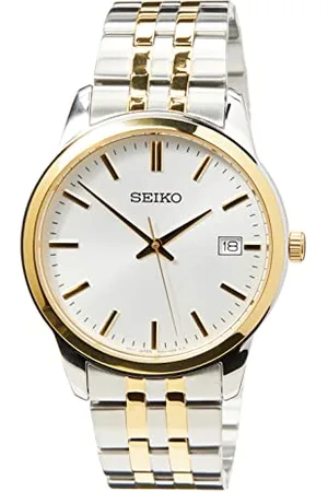 Seiko Zegarek męski kwarcowy stal szlachetna z paskiem ze stali nierdzewnej, , M, Kwarc