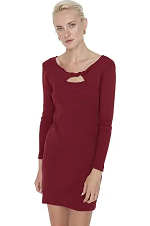 Trendyol Damska mini bodycone, regularna, tkana sukienka, , M