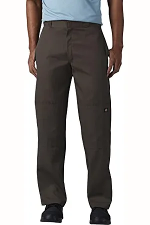 Dickies Męskie spodnie sportowe Streetwear Double-Knee Work męskie, Brązowy (Dark Brown), 30W / 32L