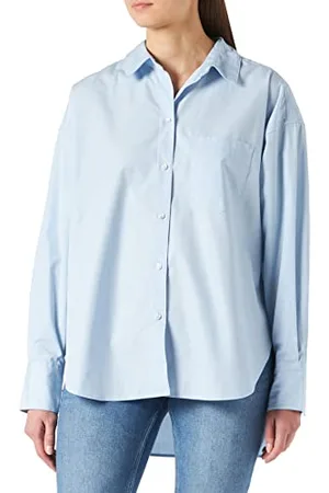 JACK & JONES Jack&JONES damska koszulka JJXX JXJAMIE LS Relaxed POPLIN NOOS Blouse, kaszmirowy niebieski, M