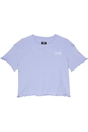 Hurley Dziewczęcy T-Shirt Hrlg Ribbed Boxy Tee, , jeden rozmiar
